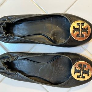 Tory Burch Black Flats